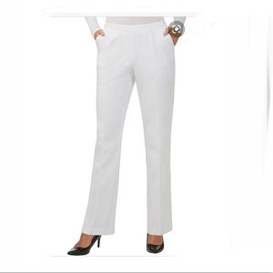 Allison Daley Petite White Pull-On Pants. NWT